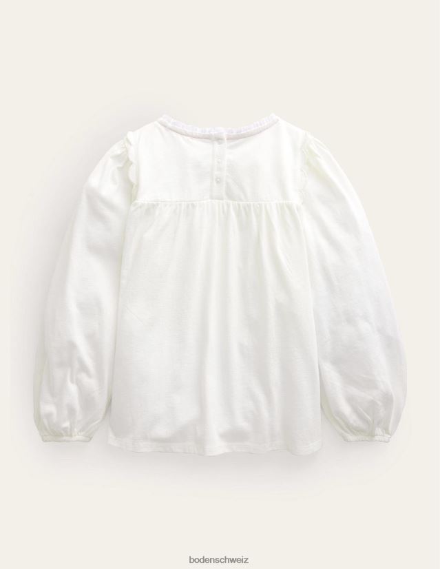 Boden Baby Langärmliges Oberteil mit Muscheldetail VH86PT404 Kleidung Elfenbein
