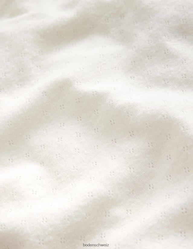 Boden Baby Langärmliges Pointelle-Oberteil VH86PT409 Kleidung Elfenbein
