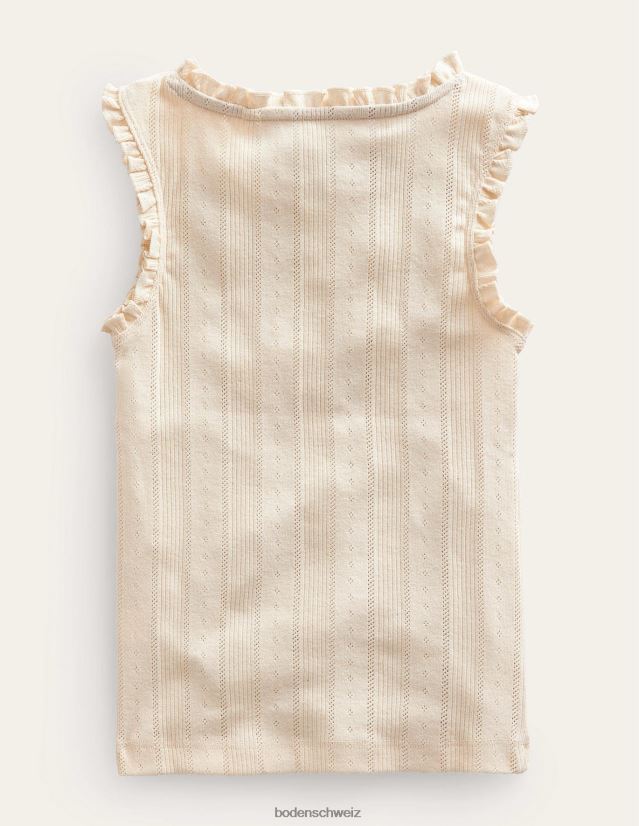 Boden Baby Pointelle-Trägershirt VH86PT430 Kleidung Elfenbein