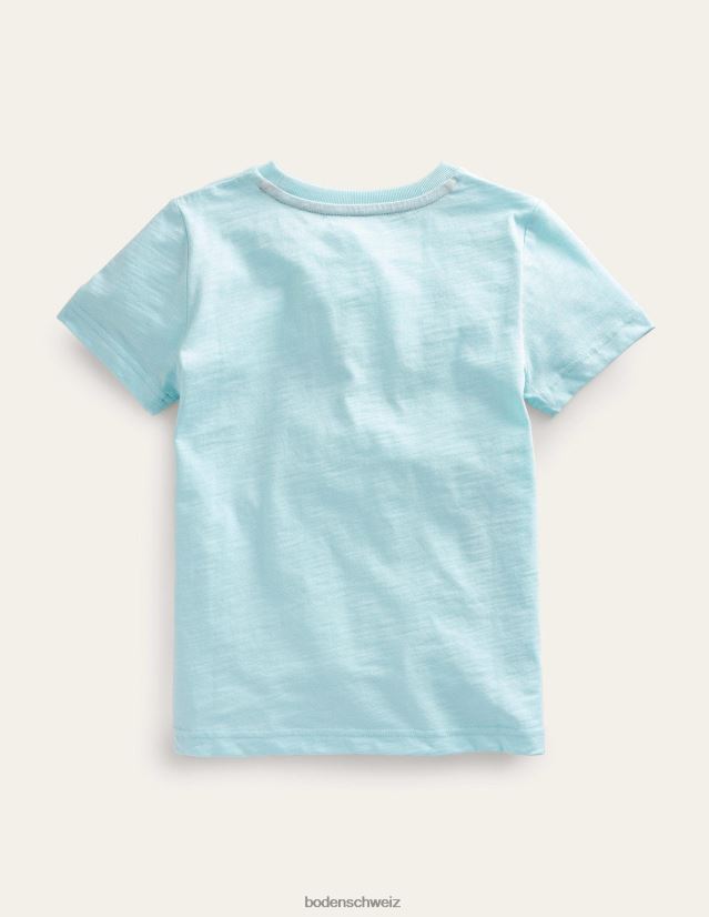 Boden Baby T-Shirt, das im Dunkeln leuchtet VH86PT3404 Kleidung Eisblauer Aquahai