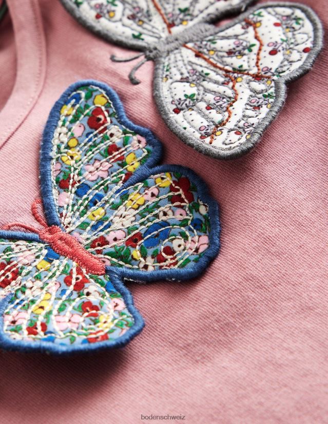 Boden Baby T-Shirt mit 3D-Applikation VH86PT429 Kleidung mandelrosa Schmetterlinge