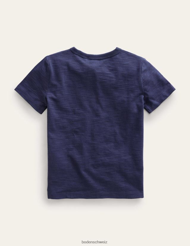 Boden Baby T-Shirt mit Earth-Logo-Print VH86PT417 Kleidung helles Marineblau