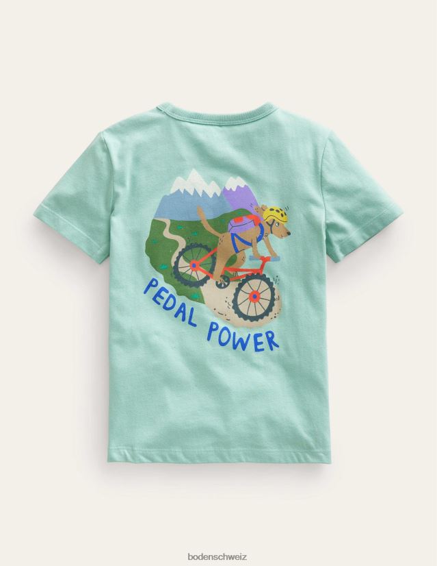 Boden Baby T-Shirt mit Logo vorne und hinten VH86PT432 Kleidung Dschungelgrün