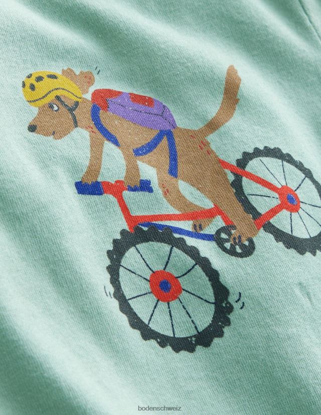 Boden Baby T-Shirt mit Logo vorne und hinten VH86PT432 Kleidung Dschungelgrün