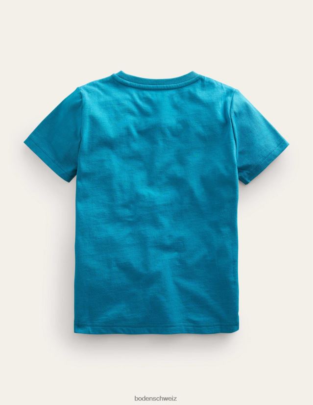 Boden Baby T-Shirt mit Tierfakten VH86PT3419 Kleidung Persischer grüner Ammonit