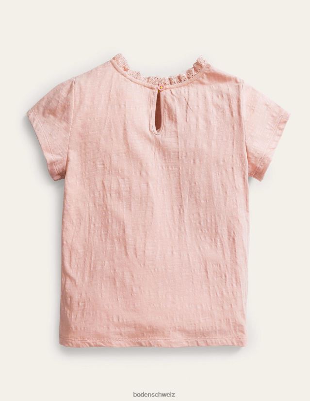 Boden Baby T-Shirt mit aufgestickter Tasche VH86PT3451 Kleidung Boto-Rosa