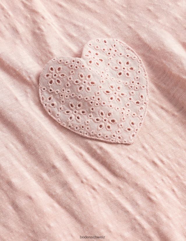 Boden Baby T-Shirt mit aufgestickter Tasche VH86PT3451 Kleidung Boto-Rosa