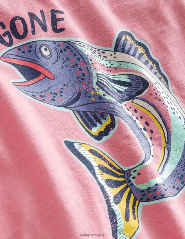 Boden Baby T-Shirt mit metallischem Angel-Print VH86PT396 Kleidung Karussell rosa