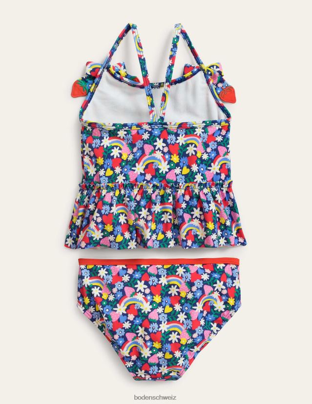 Boden Baby Tankini-Set VH86PT3380 Kleidung Elfenbeinfarbenes und mehrfarbiges Regenbogen-Ditsy