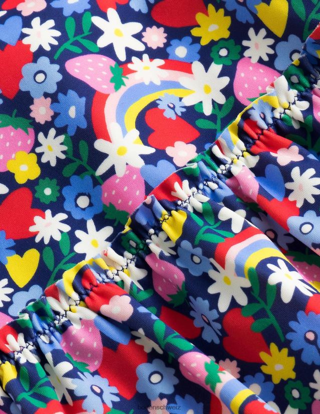 Boden Baby Tankini-Set VH86PT3380 Kleidung Elfenbeinfarbenes und mehrfarbiges Regenbogen-Ditsy