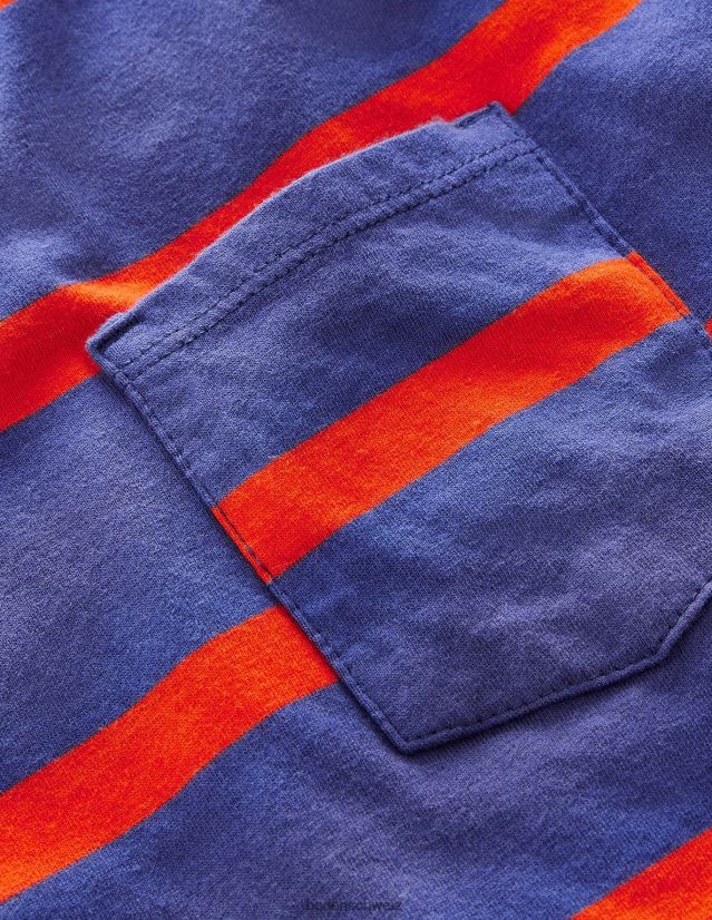 Boden Baby entspanntes T-Shirt VH86PT3403 Kleidung Weiches Steuerbord/Mandarinenrot