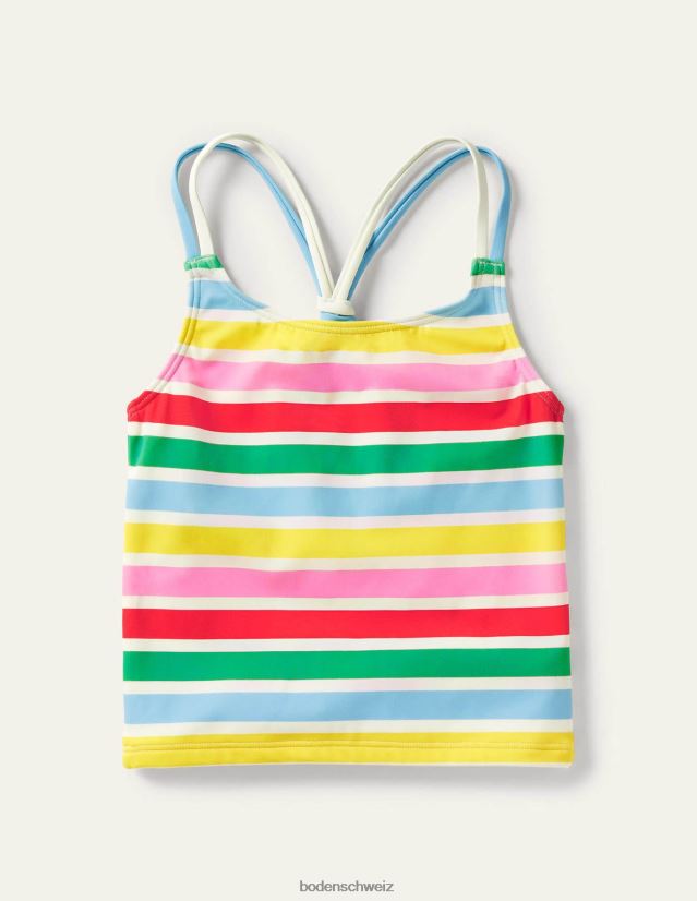 Boden Baby gemustertes Tankini-Oberteil VH86PT3478 Kleidung Elfenbein/Multi-Regenbogen