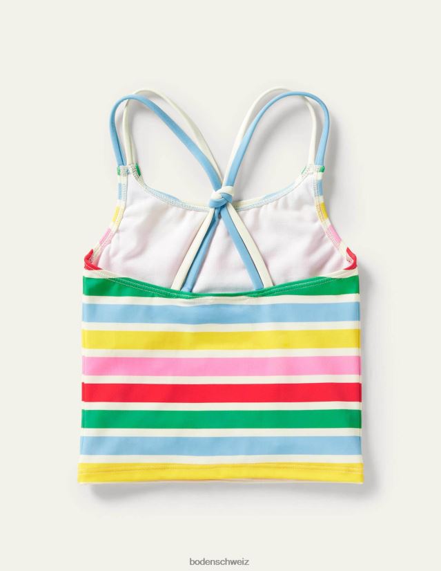 Boden Baby gemustertes Tankini-Oberteil VH86PT3478 Kleidung Elfenbein/Multi-Regenbogen
