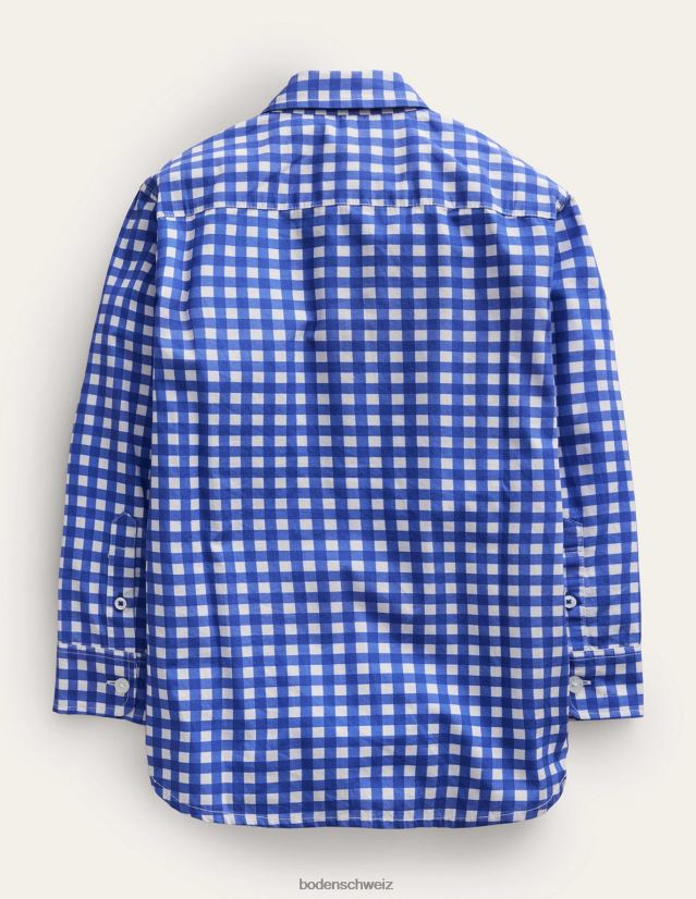 Boden Baby gewaschenes Hemd VH86PT398 Kleidung blauer Gingham