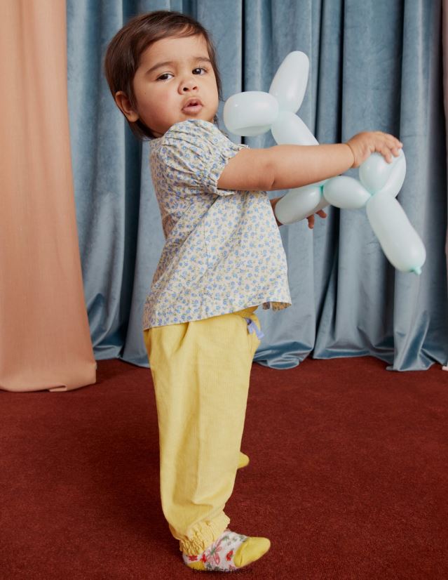 Boden Baby nostalgisches gewebtes Spielset VH86PT3346 Kleidung vista blau geblümt