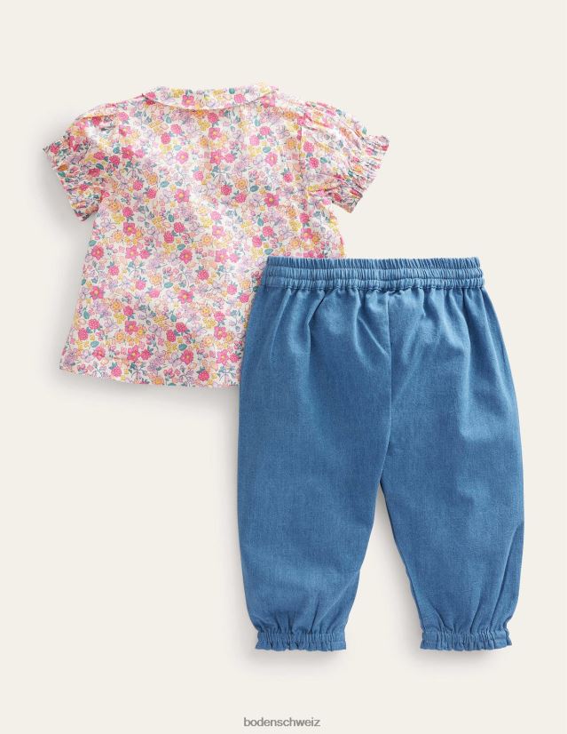 Boden Baby nostalgisches gewebtes Spielset VH86PT3356 Kleidung Beerenrosa Schmetterling