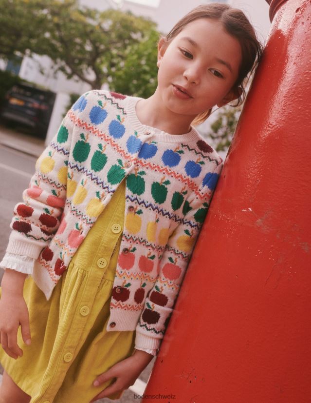 Boden Baby Fair-Isle-Cardigan VH86PT532 Kleidung Elfenbeinäpfel