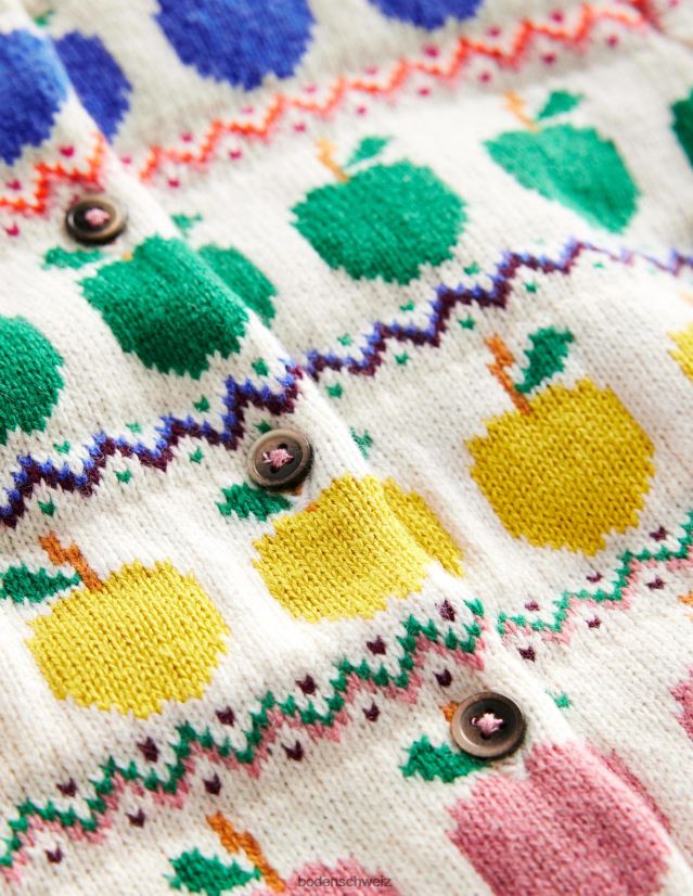 Boden Baby Fair-Isle-Cardigan VH86PT532 Kleidung Elfenbeinäpfel