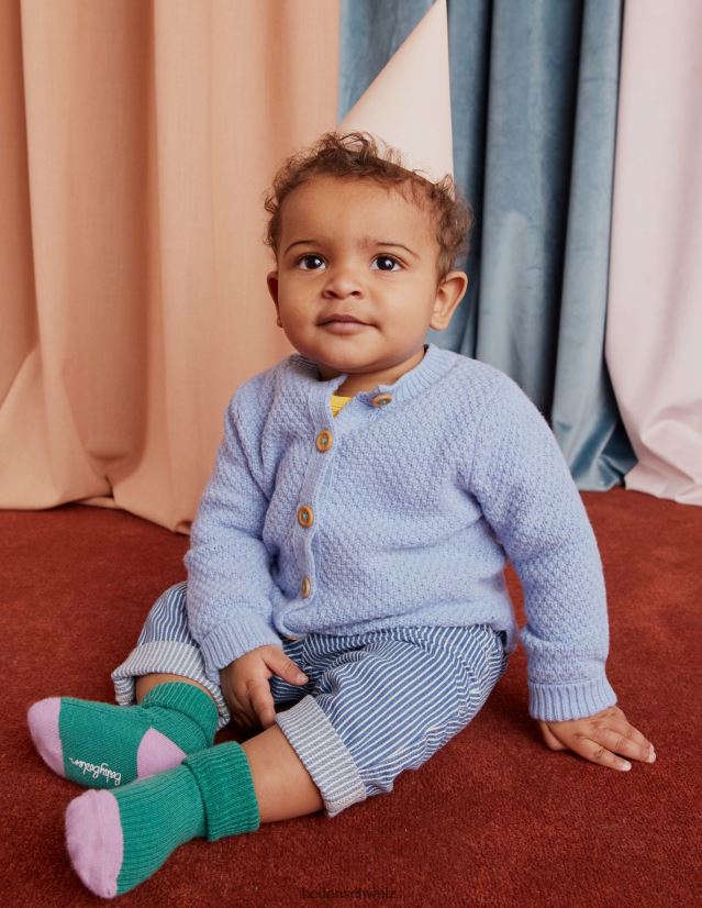 Boden Baby Grob strukturierter Cardigan VH86PT3443 Kleidung staubblauer Mergel