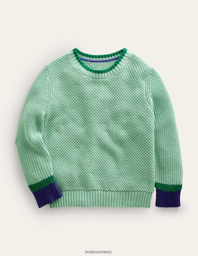 Boden Baby Grober Baumwollpullover VH86PT534 Kleidung Opalgrün