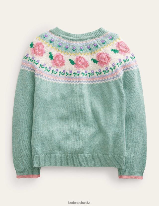 Boden Baby Kirmes-Isle-Cardigan VH86PT542 Kleidung grüne Rauchblumen