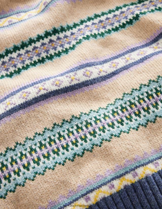 Boden Baby Rundhalspullover mit Fair-Isle-Streifen VH86PT535 Kleidung weicher Mehrstreifen