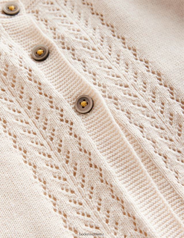 Boden Baby Strickjacke aus Pointelle-Baumwolle VH86PT536 Kleidung naturfarben