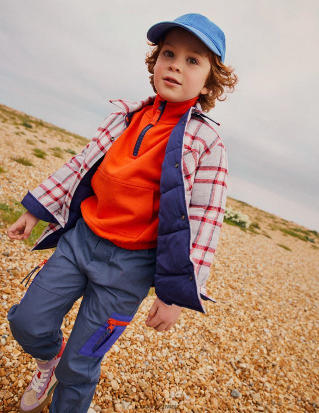 Boden Baby Lässiges Sweatshirt mit halbem Reißverschluss VH86PT412 Kleidung Dahlienrot