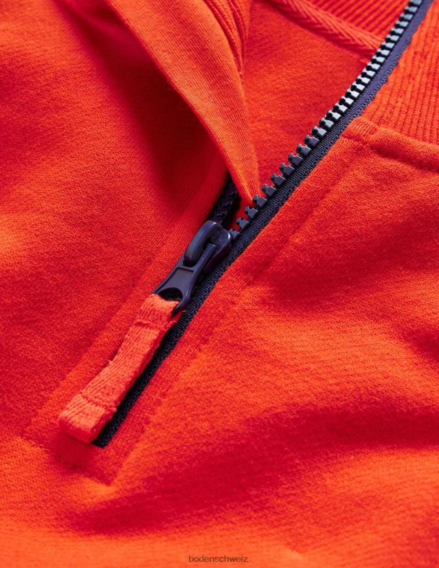 Boden Baby Lässiges Sweatshirt mit halbem Reißverschluss VH86PT412 Kleidung Dahlienrot