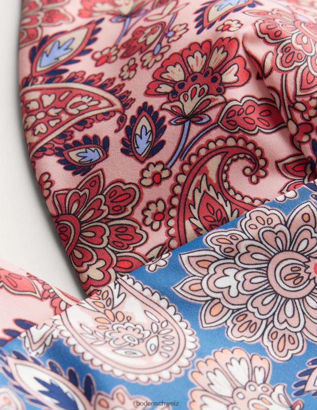 Boden Frauen Arezzo-Badeanzug mit V-Ausschnitt und Einsätzen VH86PT1036 Kleidung Hochrisiko-Terrasse in Rot und Paisley