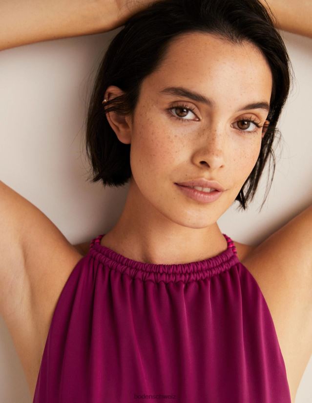 Boden Frauen Badeanzug mit gedrehtem Zopf und tiefem Rückenausschnitt VH86PT2421 Kleidung gefallene Früchte