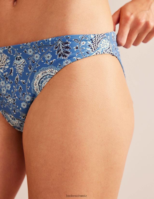 Boden Frauen Bikinihöschen VH86PT296 Kleidung Azurblauer und Gardenienhain