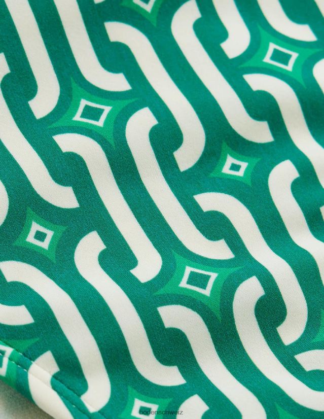 Boden Frauen Bikinihöschen VH86PT298 Kleidung helles Smaragd- und Azurblau-Geo