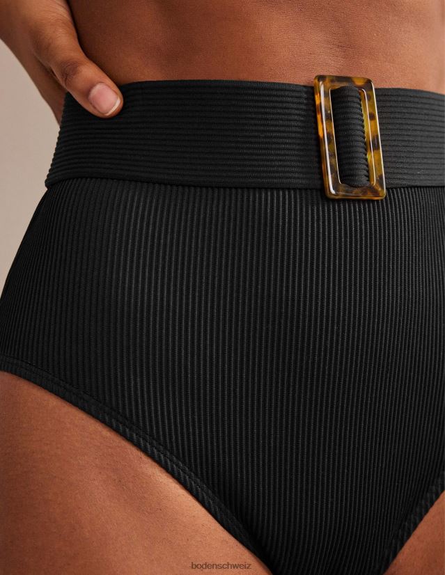 Boden Frauen Bikinihose mit Harzschnalle VH86PT2462 Kleidung Schwarz