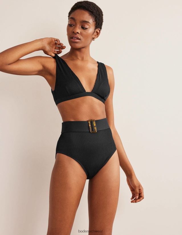 Boden Frauen Bikinihose mit Harzschnalle VH86PT2462 Kleidung Schwarz