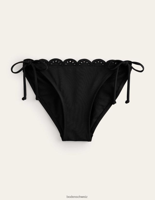 Boden Frauen Bikinihose mit Stickerei VH86PT262 Kleidung Schwarz