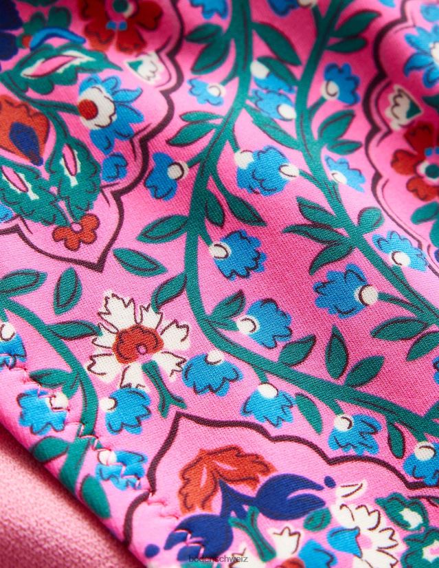 Boden Frauen Bikinihose mit geschwungenem Oberteil VH86PT1842 Kleidung Festival-Rosa- und Weinterrasse