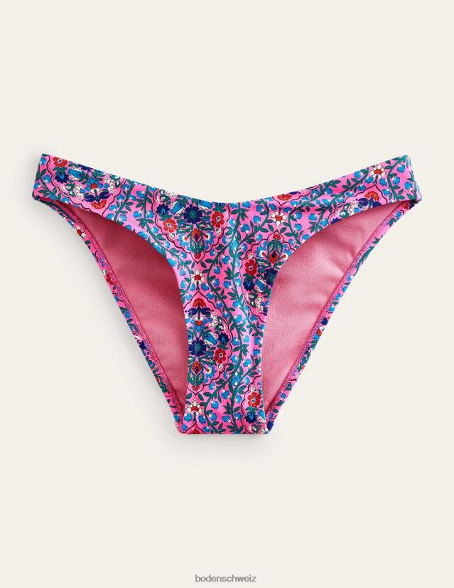 Boden Frauen Bikinihose mit geschwungenem Oberteil VH86PT1842 Kleidung Festival-Rosa- und Weinterrasse