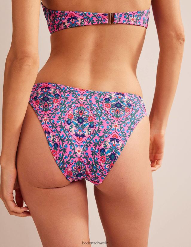 Boden Frauen Bikinihose mit geschwungenem Oberteil VH86PT1842 Kleidung Festival-Rosa- und Weinterrasse