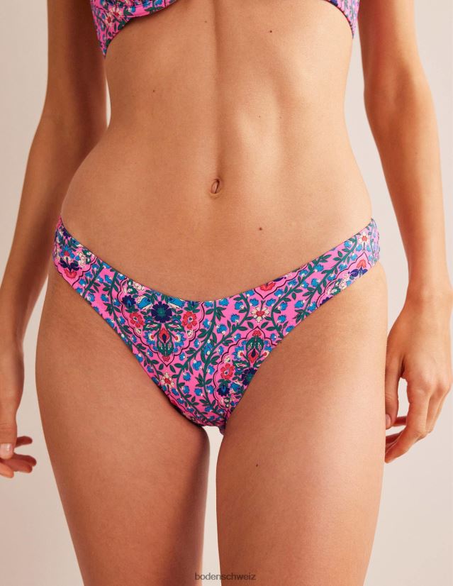 Boden Frauen Bikinihose mit geschwungenem Oberteil VH86PT1842 Kleidung Festival-Rosa- und Weinterrasse