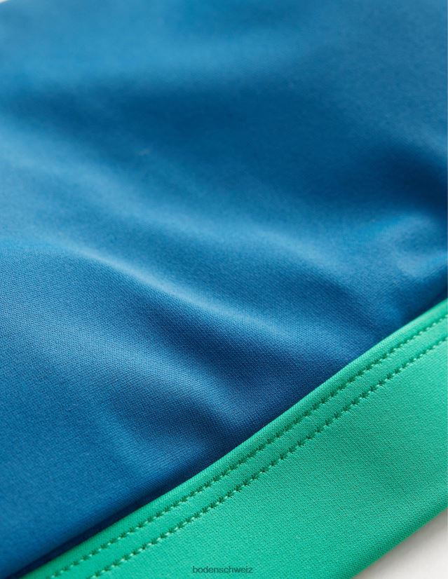 Boden Frauen Bikinioberteil mit quadratischem Ausschnitt VH86PT2139 Kleidung Farbblock auf der Meeresseite