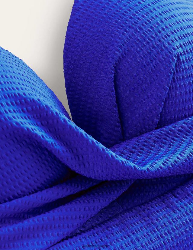 Boden Frauen Capri-Badeanzug in Körbchengröße VH86PT1675 Kleidung Kobaltblau und Seersucker