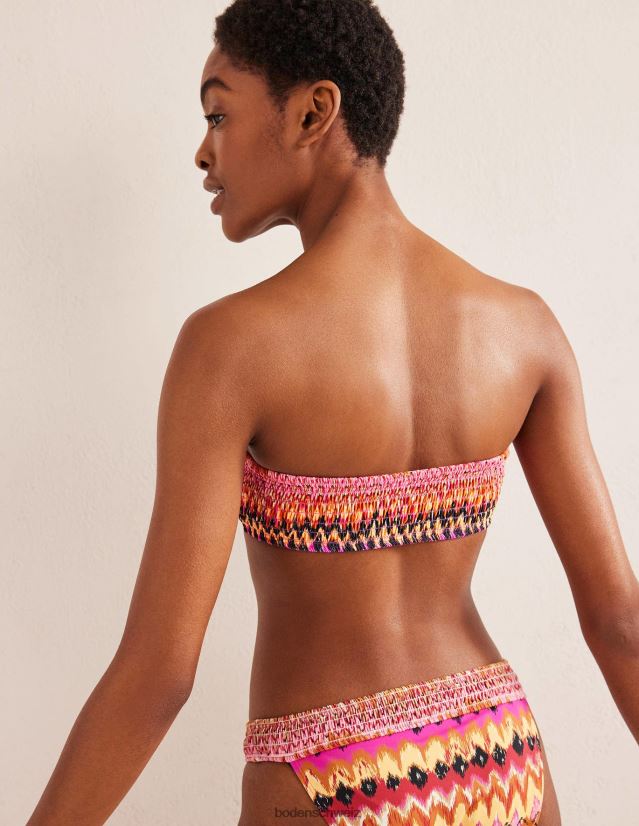 Boden Frauen Gesmoktes Bandeau-Bikinioberteil VH86PT2156 Kleidung Multi-Ikat