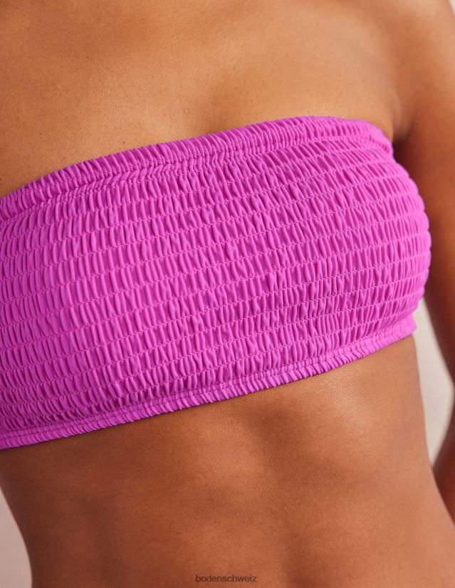 Boden Frauen Gesmoktes Bandeau-Bikinioberteil VH86PT2457 Kleidung tolles Rosa