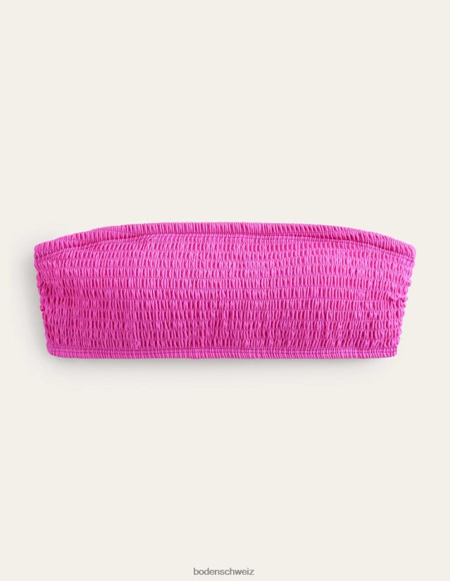 Boden Frauen Gesmoktes Bandeau-Bikinioberteil VH86PT2457 Kleidung tolles Rosa