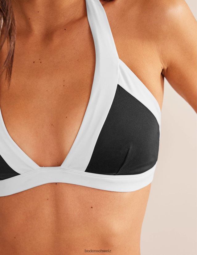 Boden Frauen Ithaca Neckholder-Bikinioberteil VH86PT283 Kleidung schwarzer Farbblock