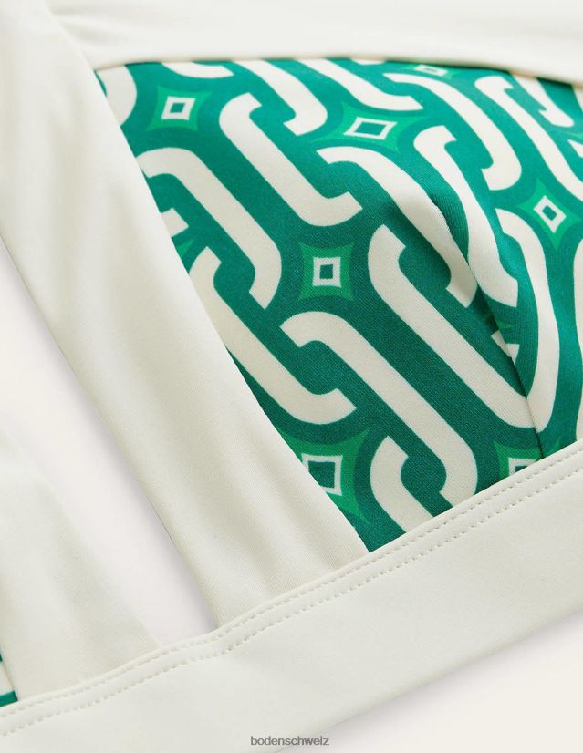 Boden Frauen Ithaca Neckholder-Bikinioberteil VH86PT297 Kleidung helles Smaragd- und Azurblau-Geo