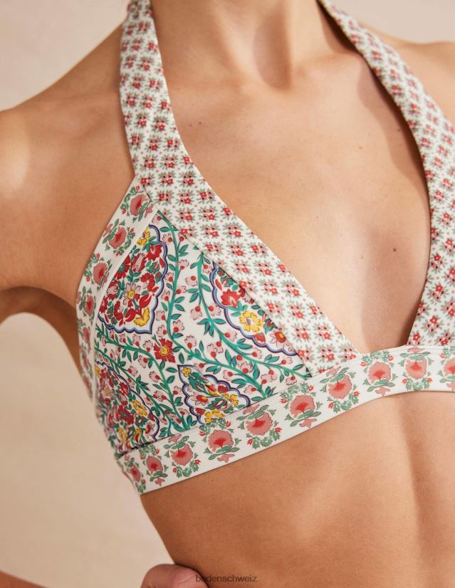 Boden Frauen Ithaca Neckholder-Bikinioberteil VH86PT997 Kleidung Multi- und Weinterrasse