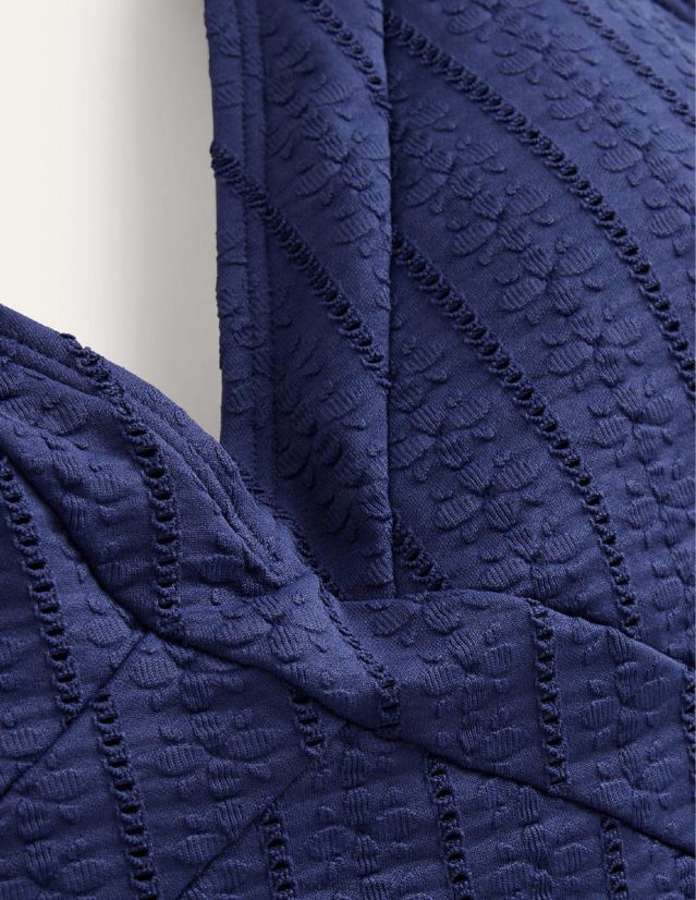 Boden Frauen Kefalonia Neckholder-Badeanzug VH86PT1472 Kleidung Textur der französischen Marine