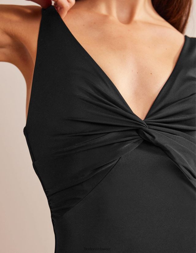 Boden Frauen Klassischer Twist-Badeanzug VH86PT242 Kleidung Schwarz